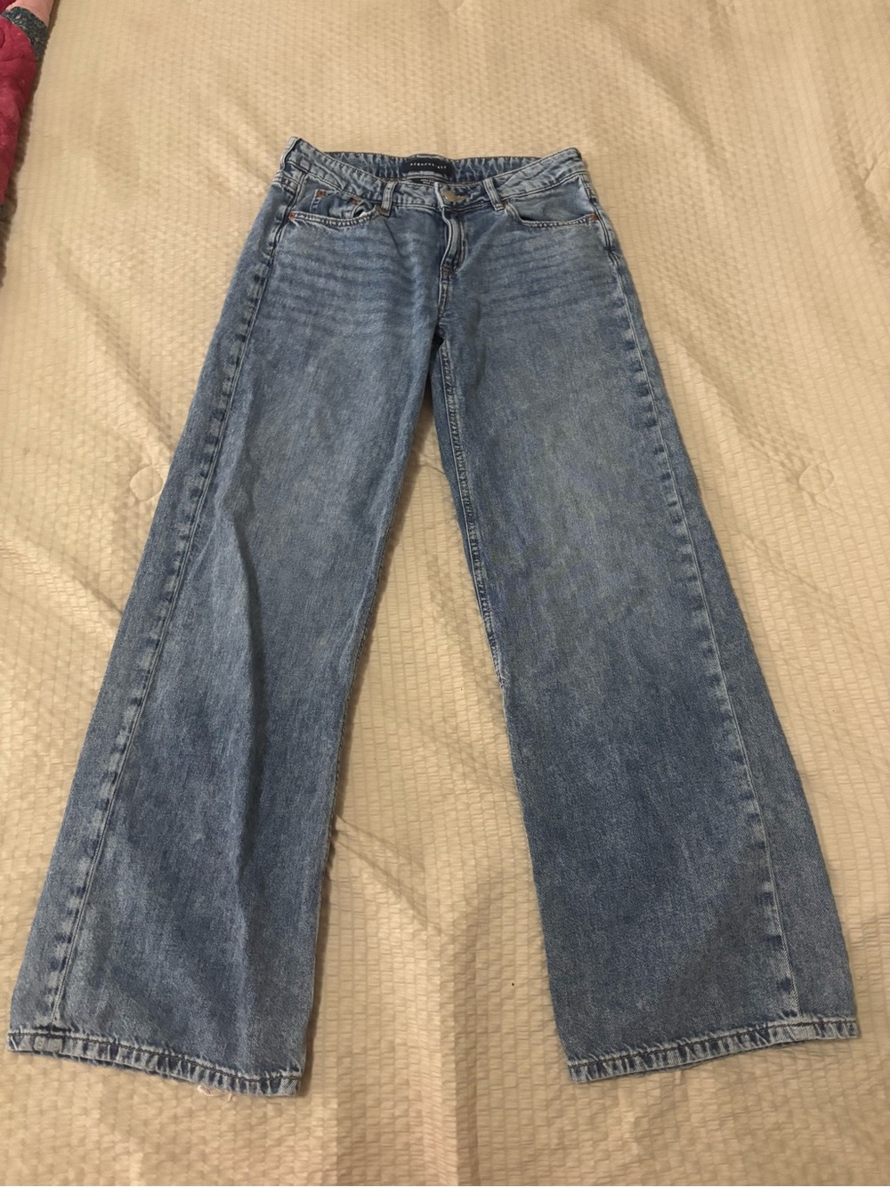Aeropostale Women's Wide-Leg Jeans - Medium Wash